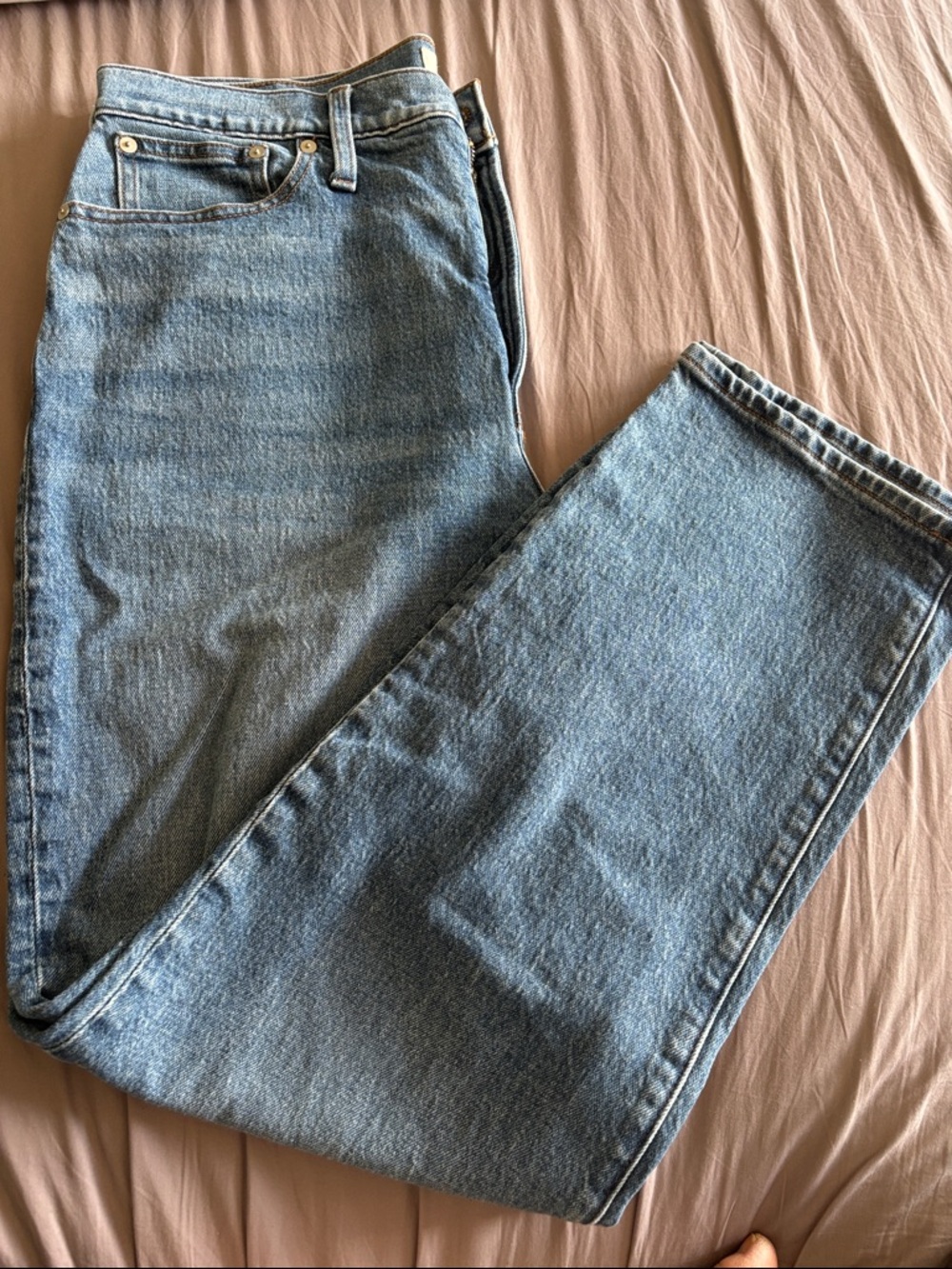 Madewell Women's Straight-Leg Light Blue Jeans